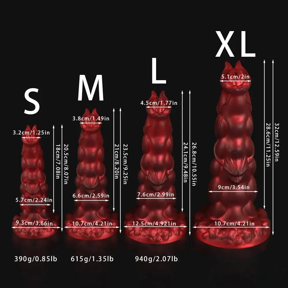 Colorful dragon scale silicone fantasy dildo, photo 9