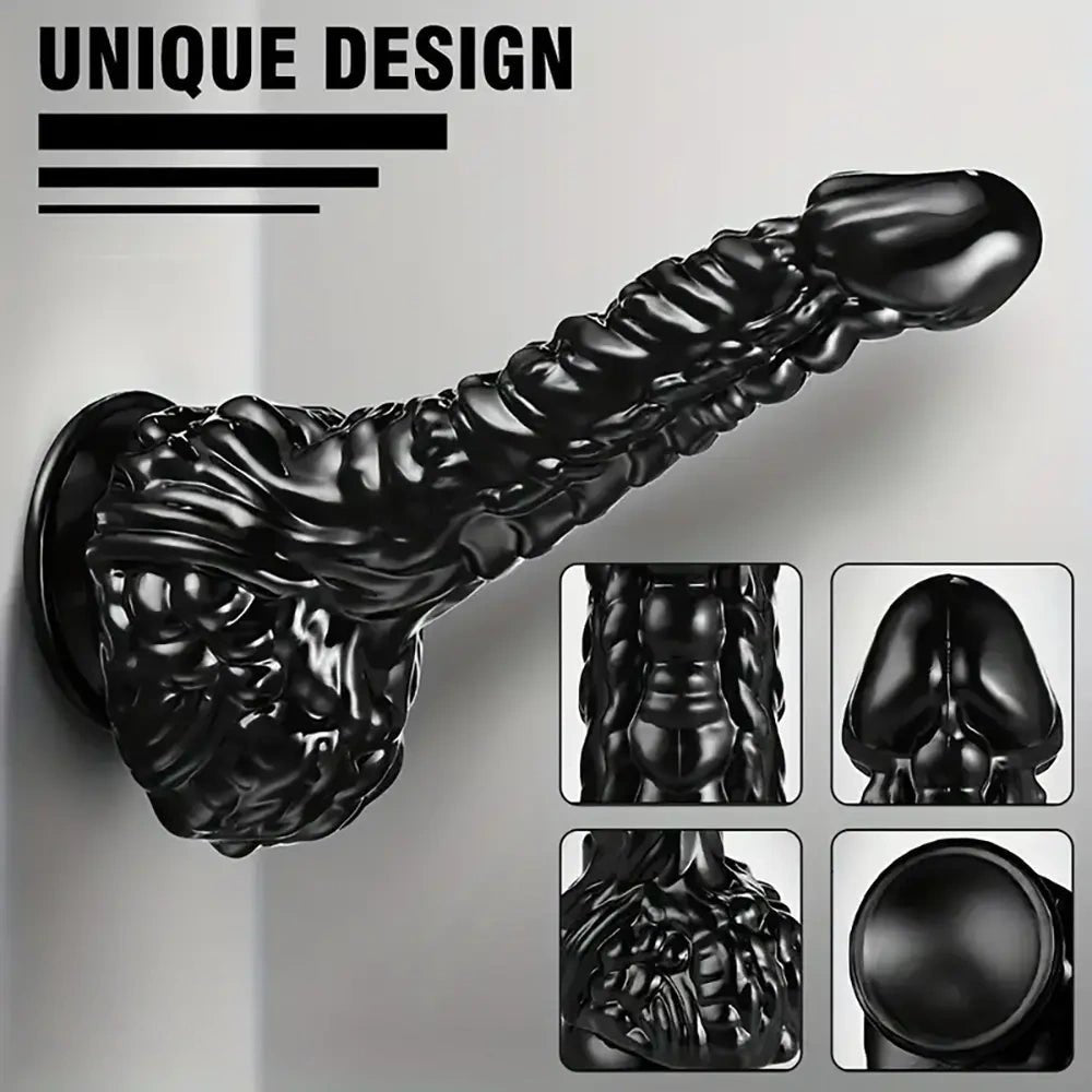 Black dragon scale fantasy dildo, photo 2