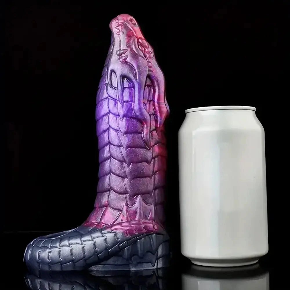 Dragon scale ombre fantasy silicone dildo, photo 2