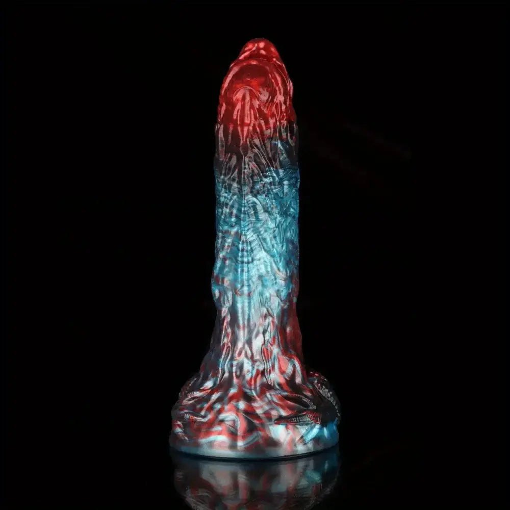 Red blue dragon scale fantasy dildo, photo 12