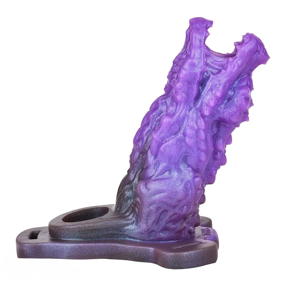 Purple dragon scale silicone fantasy dildo, photo 1