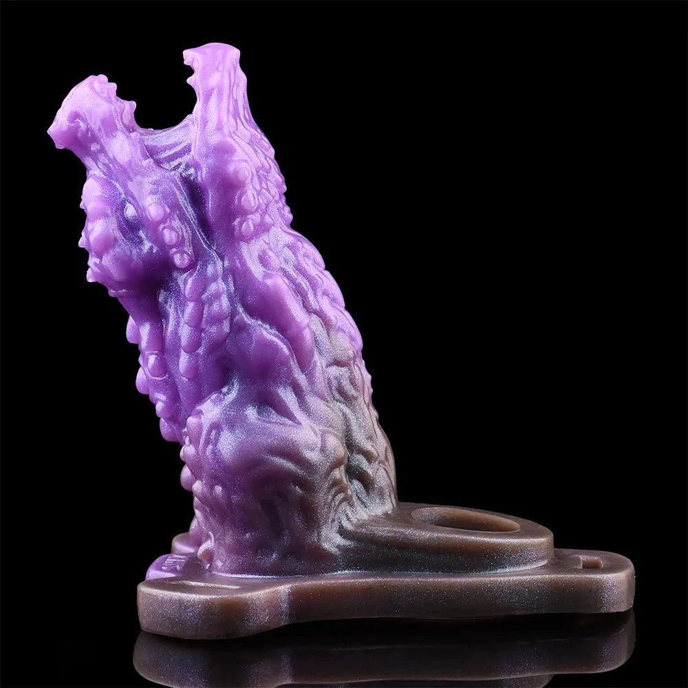 Purple dragon scale silicone fantasy dildo, photo 10