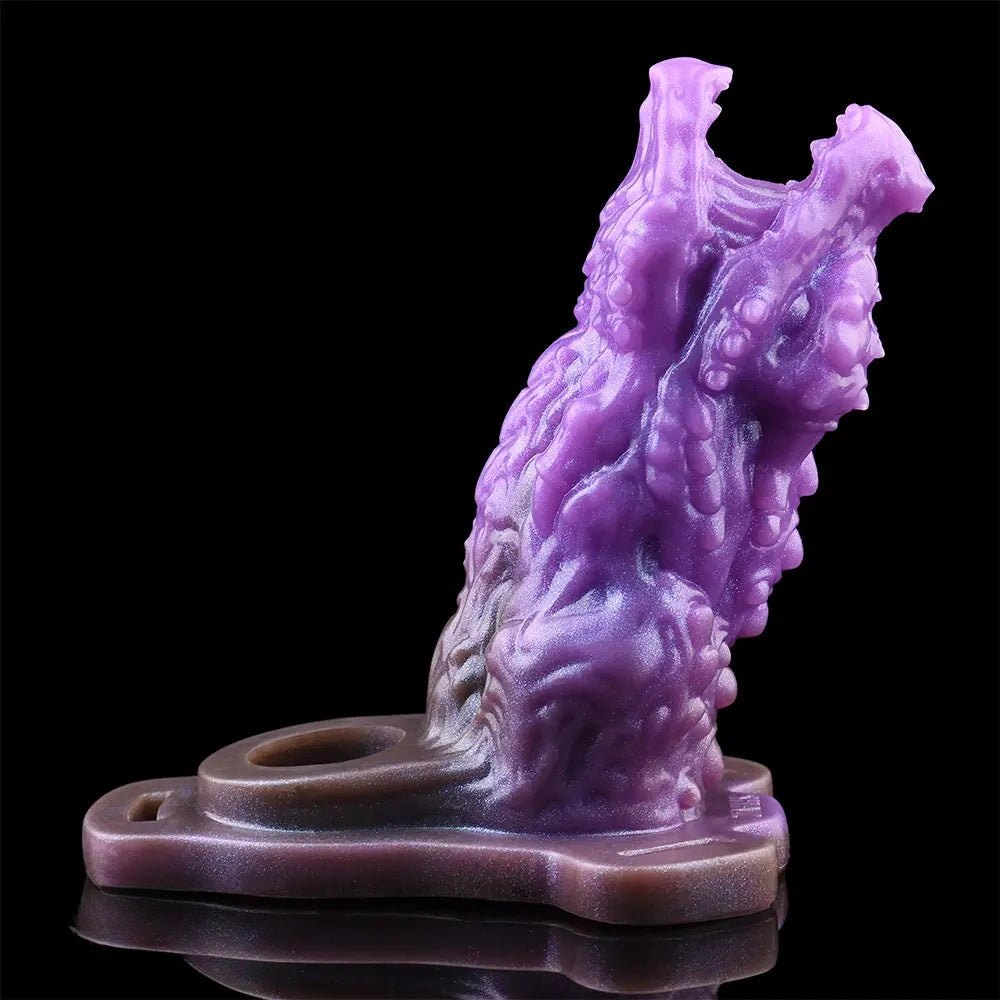 Purple dragon scale silicone fantasy dildo, photo 11
