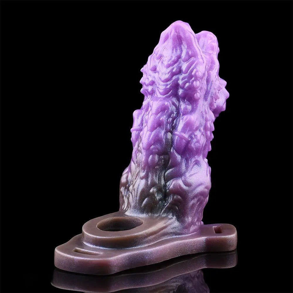 Purple dragon scale silicone fantasy dildo, photo 12