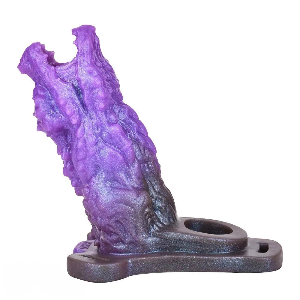 Purple dragon scale silicone fantasy dildo, photo 13