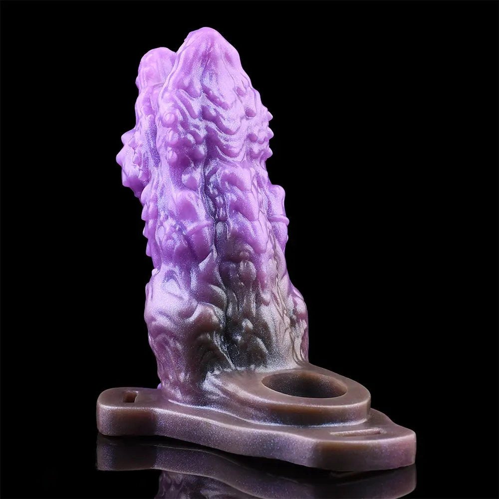Purple dragon scale silicone fantasy dildo, photo 15