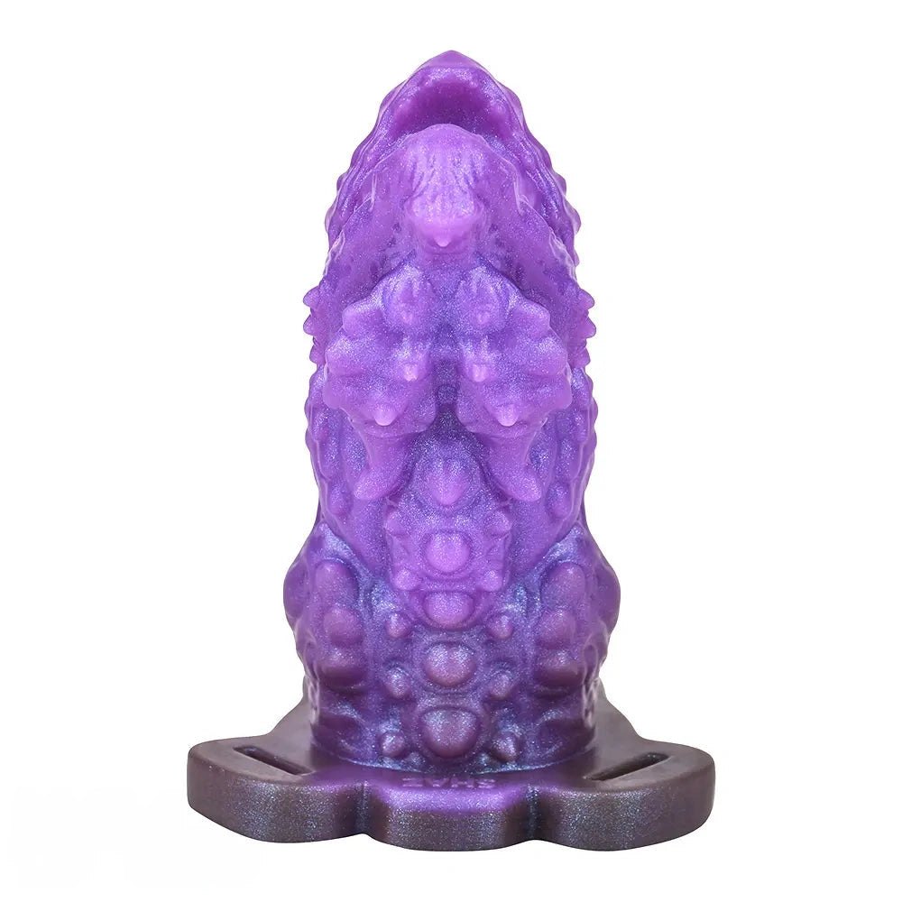 Purple dragon scale silicone fantasy dildo, photo 2