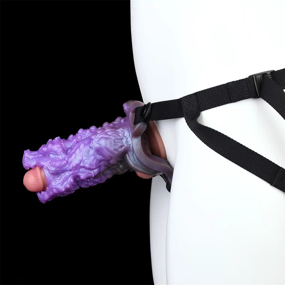 Purple dragon scale silicone fantasy dildo, photo 3