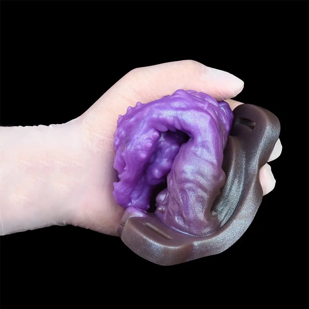 Purple dragon scale silicone fantasy dildo, photo 5