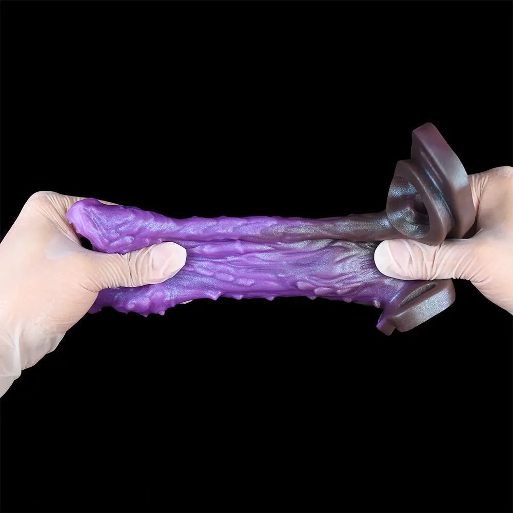 Purple dragon scale silicone fantasy dildo, photo 6