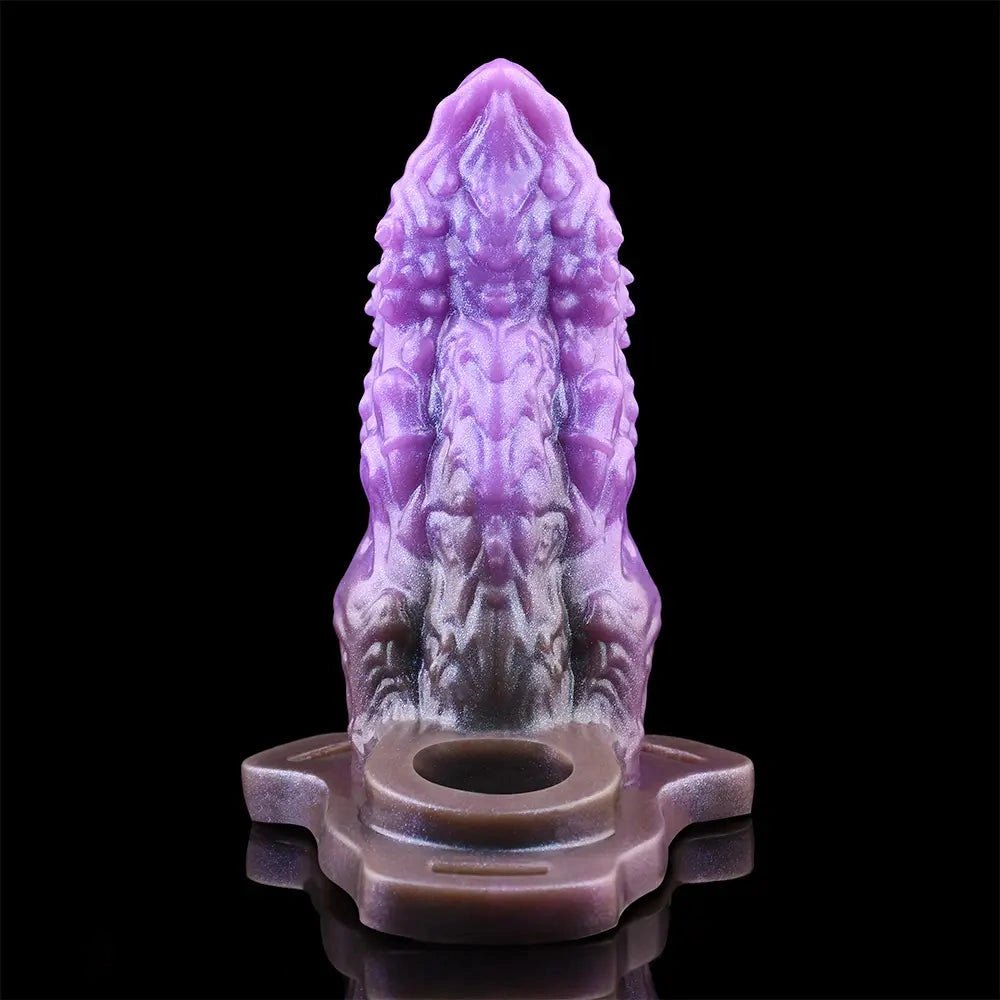 Purple dragon scale silicone fantasy dildo, photo 8