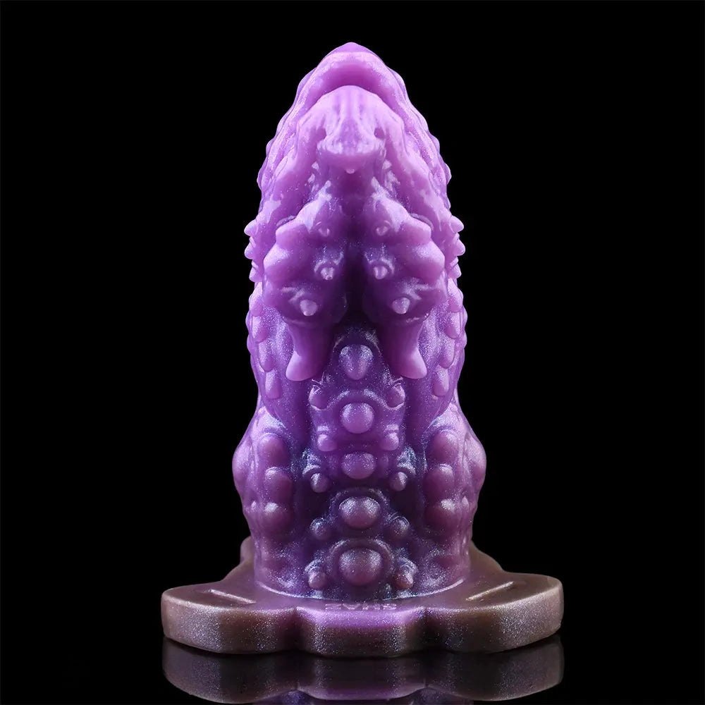 Purple dragon scale silicone fantasy dildo, photo 9