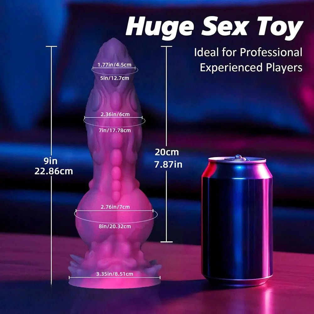 Checkered dragon scale fantasy silicone dildo