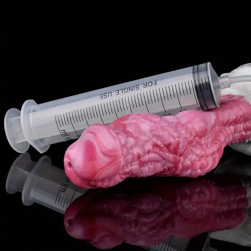 Pink dragon scale fantasy dildo, photo 11
