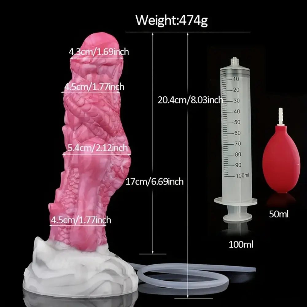Pink dragon scale fantasy dildo, photo 14
