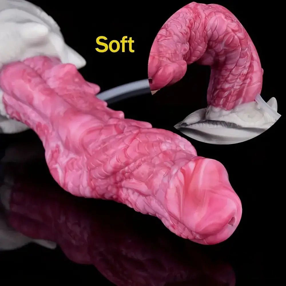 Pink dragon scale fantasy dildo, photo 3
