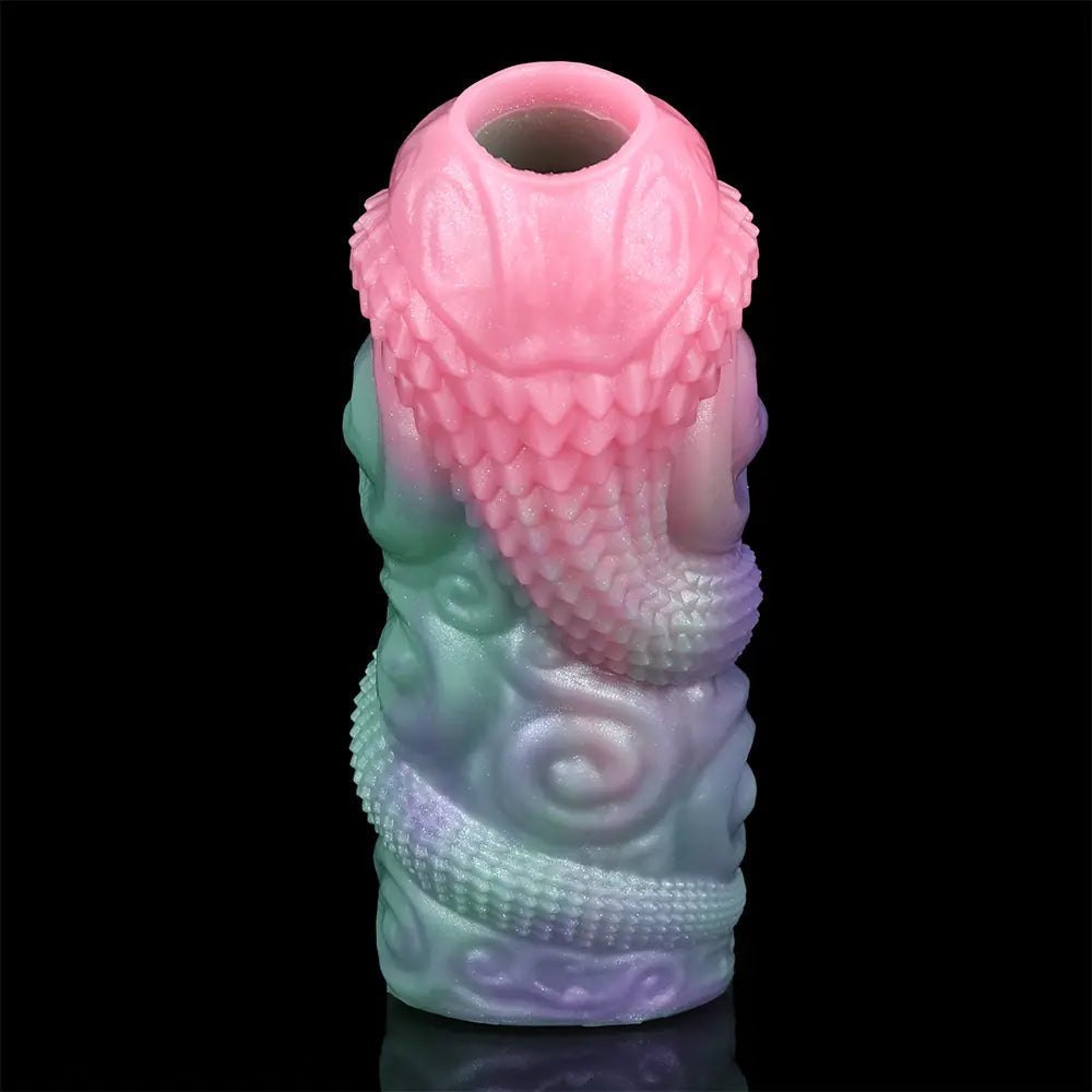 Mixed pastel dragon scale silicone fantasy sleeve, photo 11