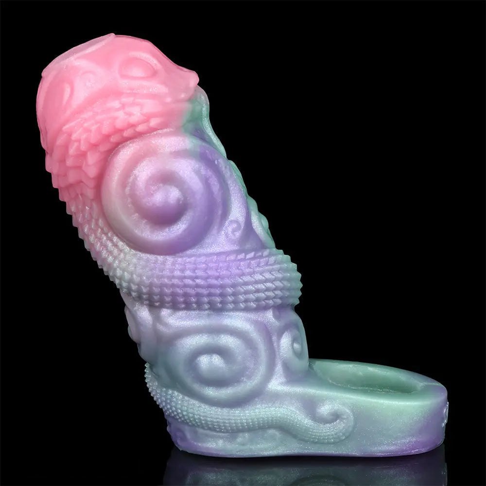 Mixed pastel dragon scale silicone fantasy sleeve, photo 13