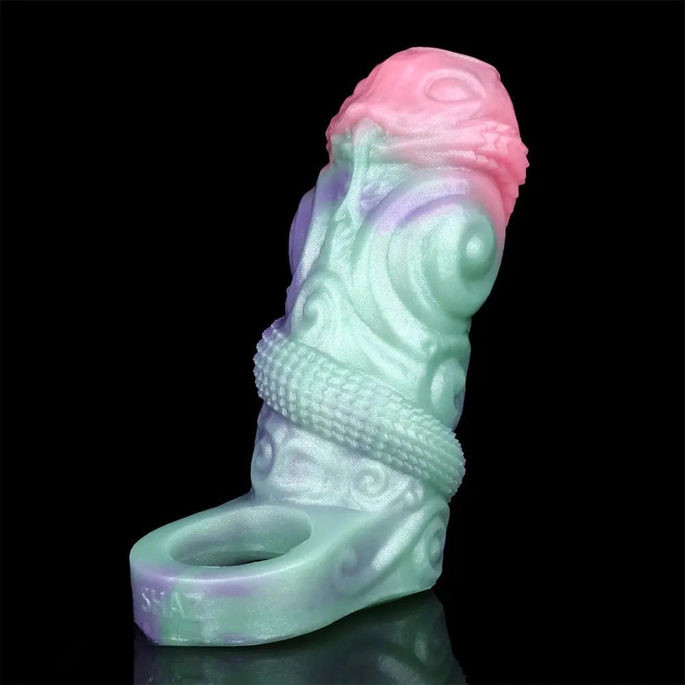 Mixed pastel dragon scale silicone fantasy sleeve, photo 14
