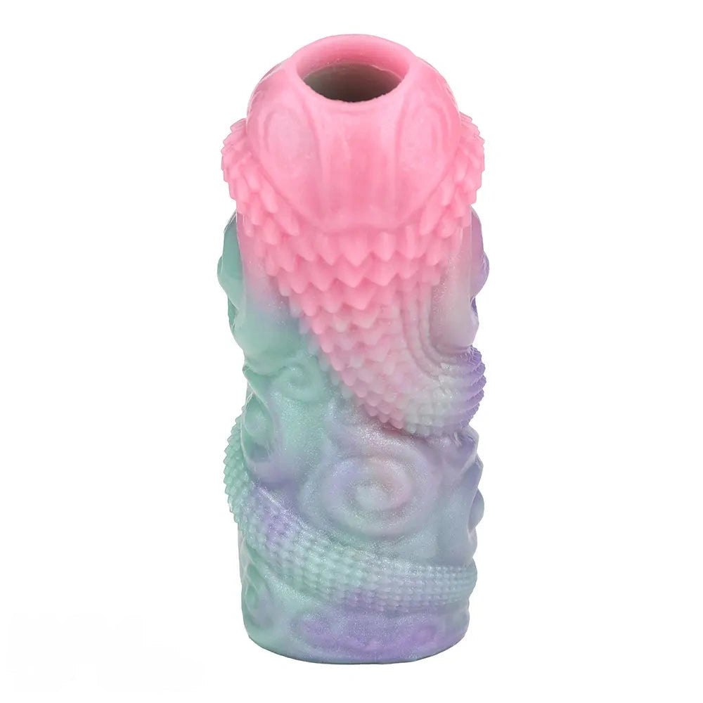Mixed pastel dragon scale silicone fantasy sleeve, photo 5