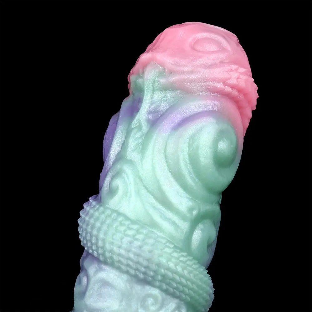 Mixed pastel dragon scale silicone fantasy sleeve, photo 8