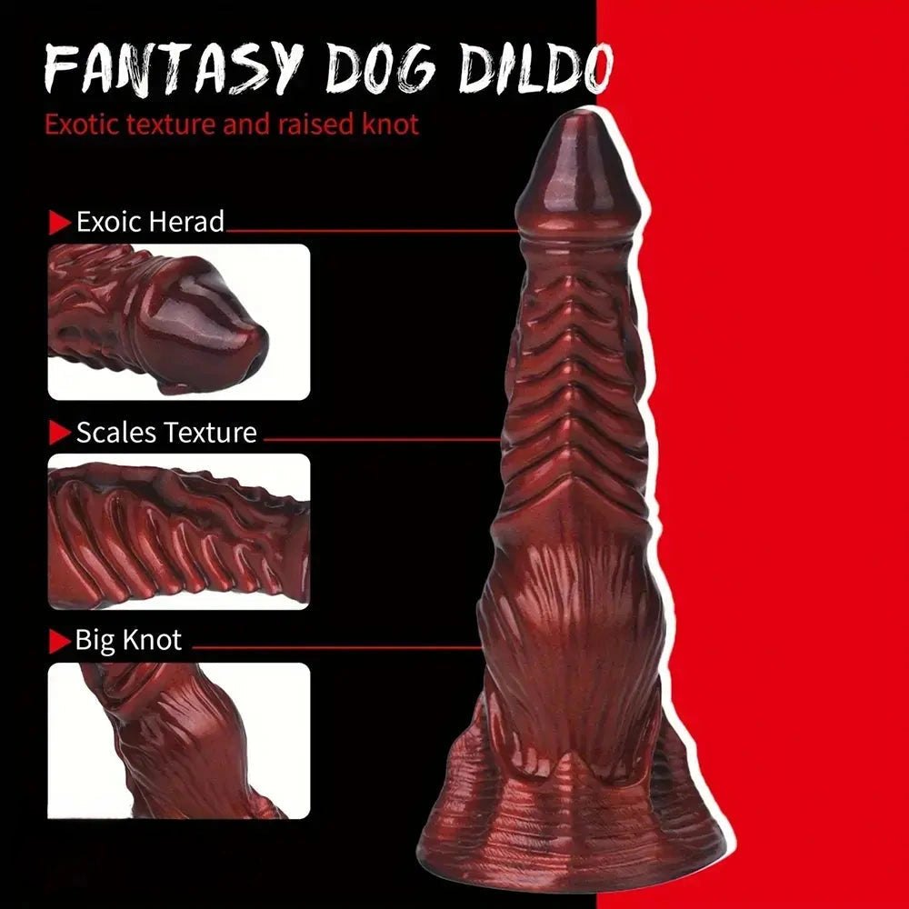 Dragon scale knotted fantasy dildo, photo 3