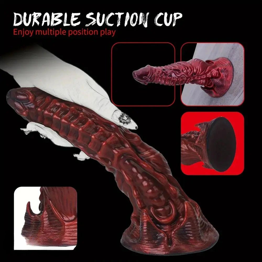 Dragon scale knotted fantasy dildo, photo 5