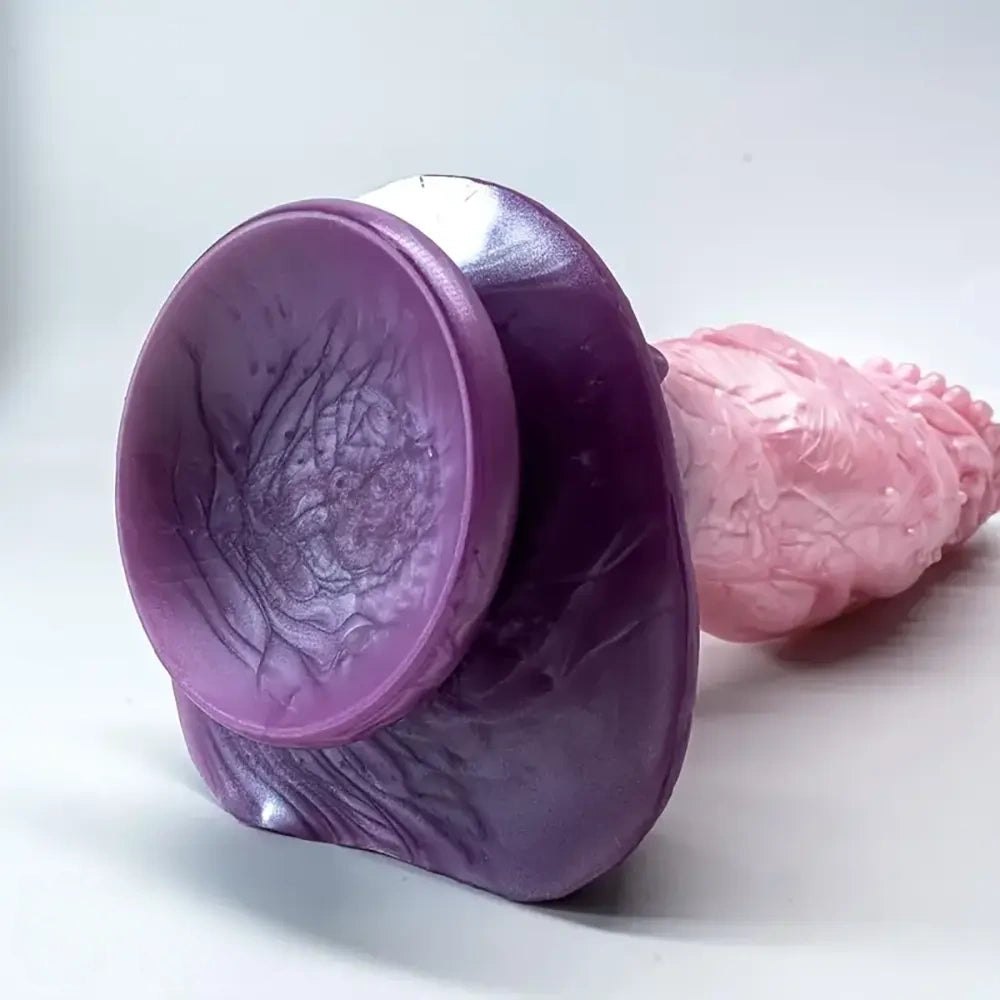 Pink and purple dragon scale fantasy dildo, photo 3