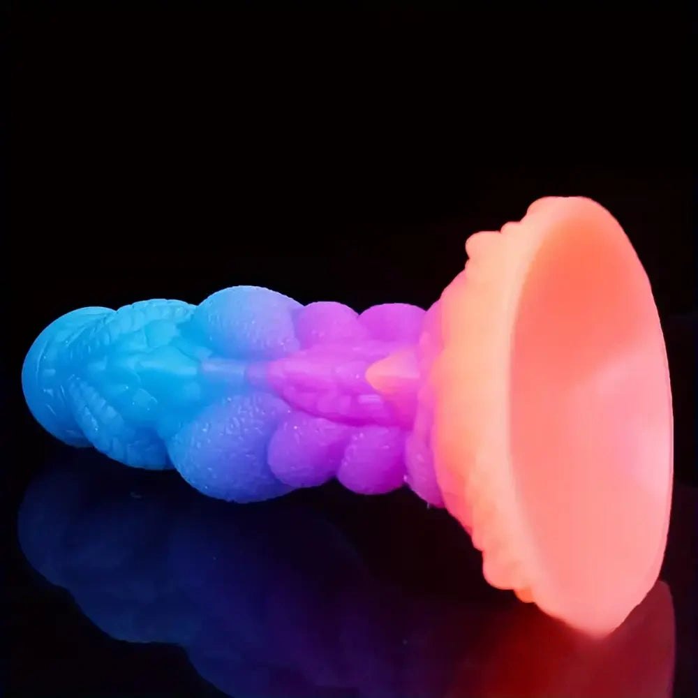 Colorful silicone dragon scale fantasy dildo, photo 5