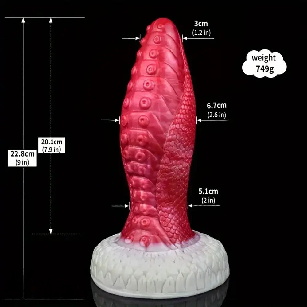 Dragon scale silicone fantasy dildo, photo 11