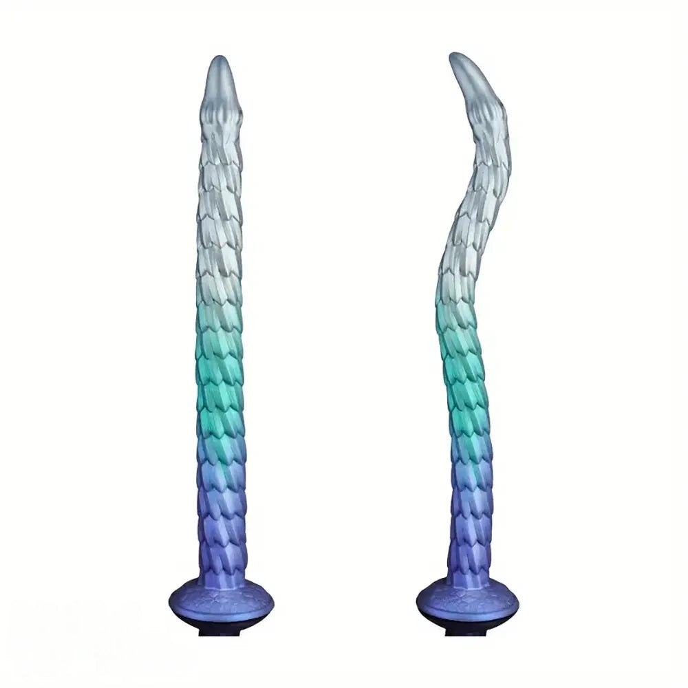 Mixed color dragon scale fantasy dildo, photo 1