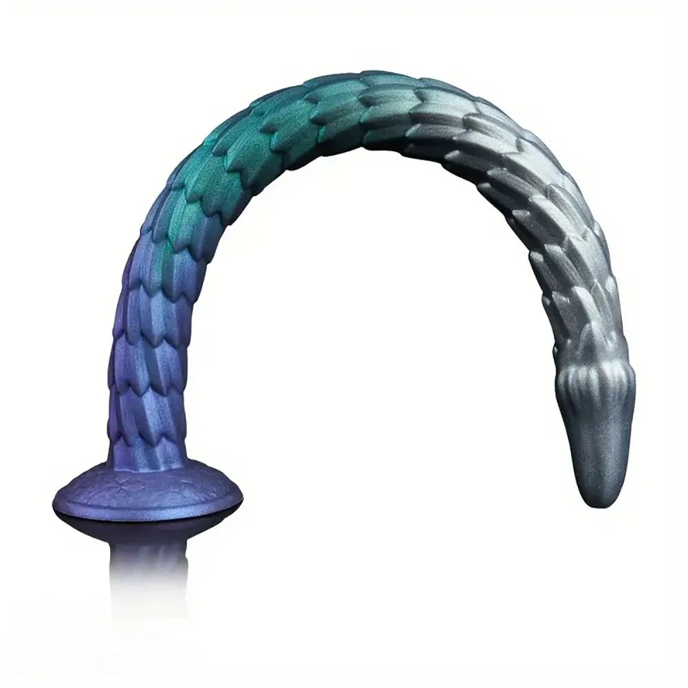 Mixed color dragon scale fantasy dildo, photo 2