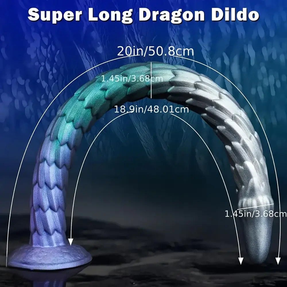 Mixed color dragon scale fantasy dildo, photo 6