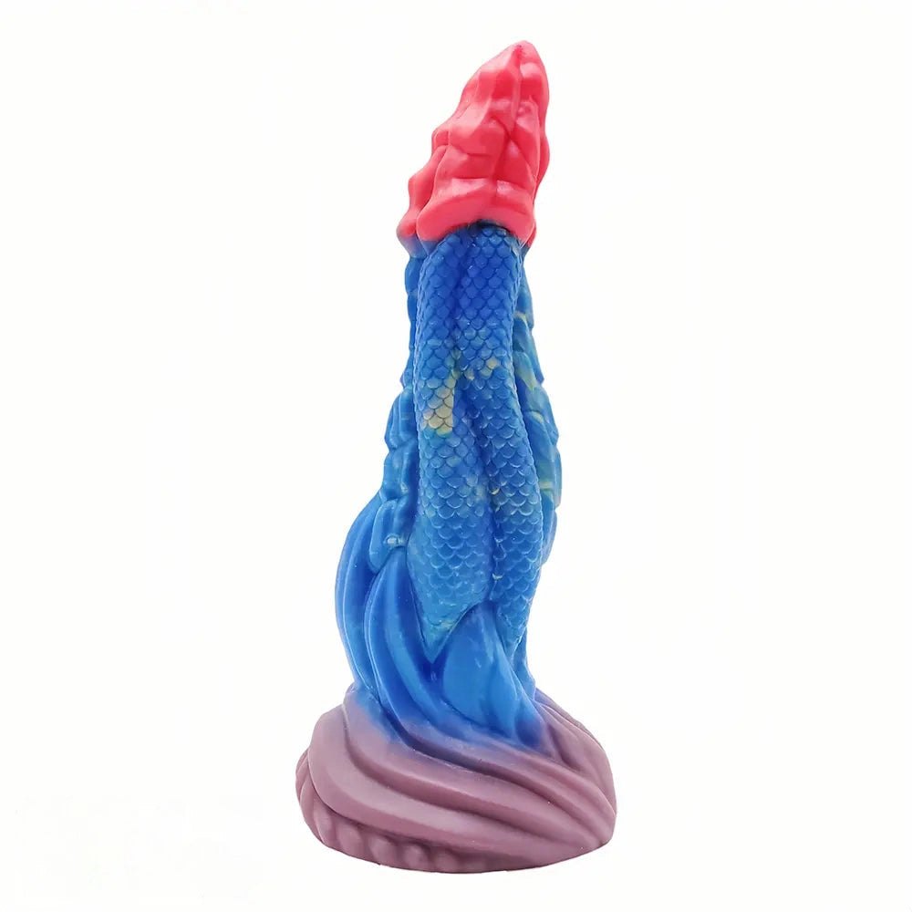 Mixed color dragon scale fantasy dildo, photo 4