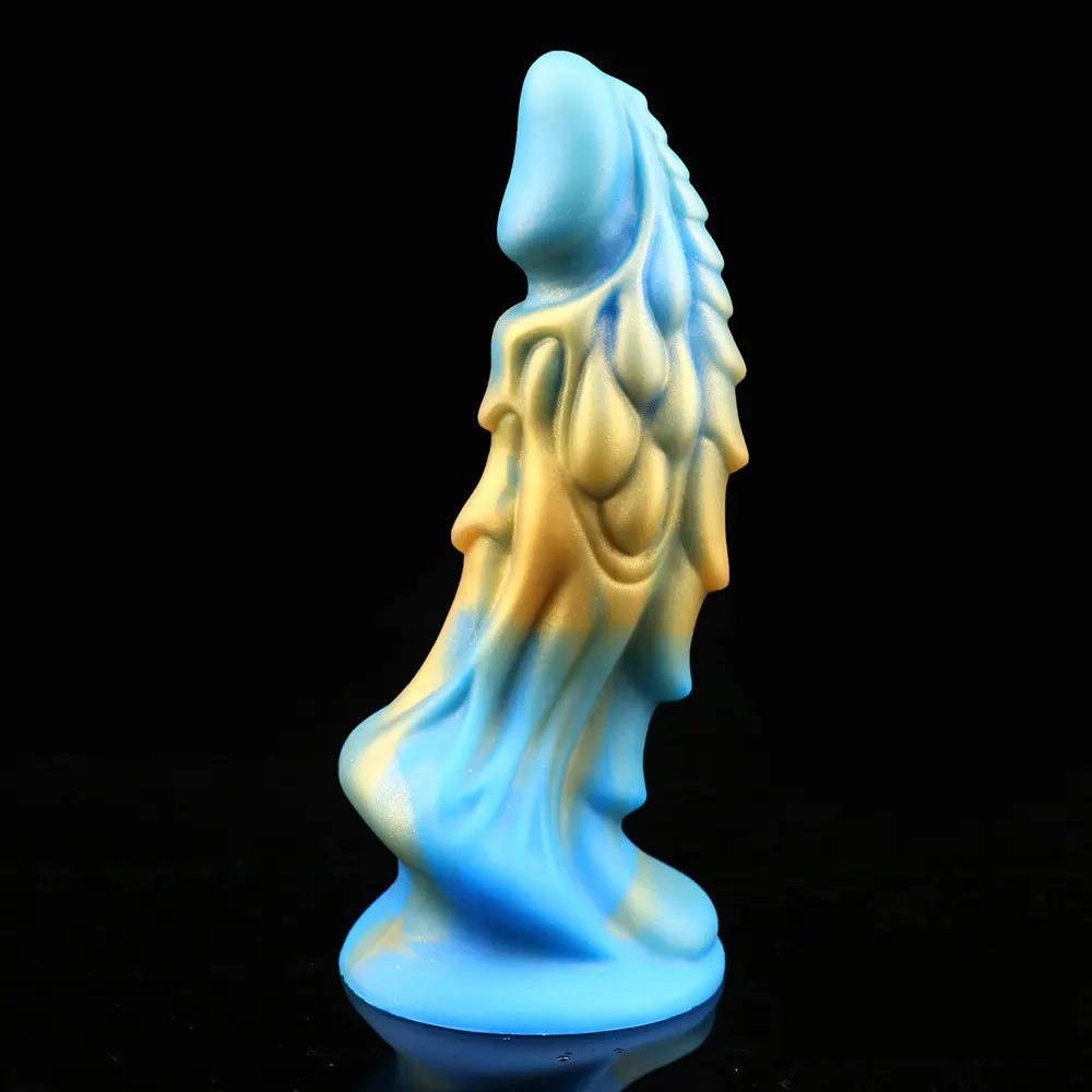 #2 textured dragon-scale silicone fantasy dildo