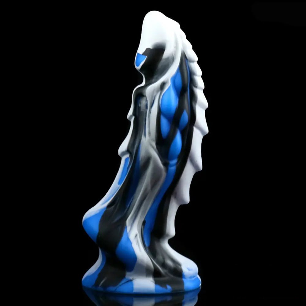 #4 textured dragon-scale silicone fantasy dildo