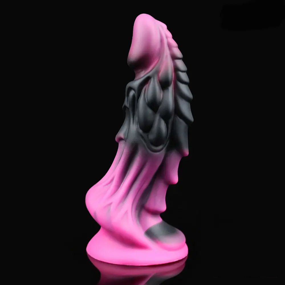 #6 textured dragon-scale silicone fantasy dildo