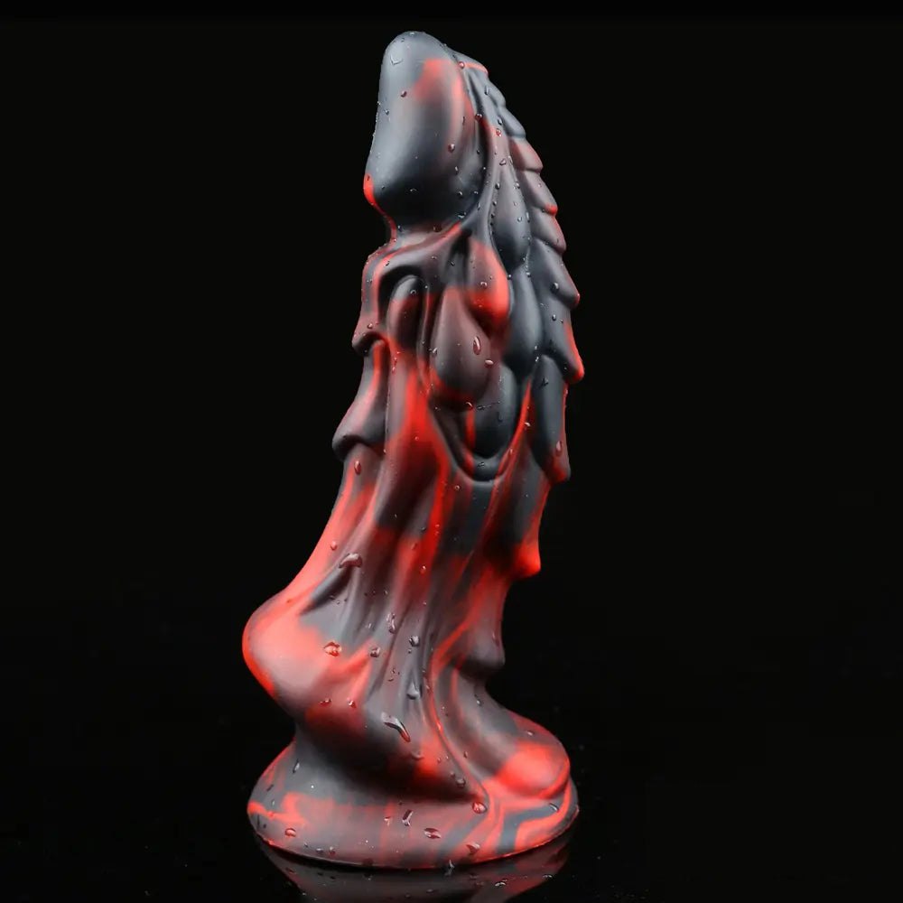#7 textured dragon-scale silicone fantasy dildo