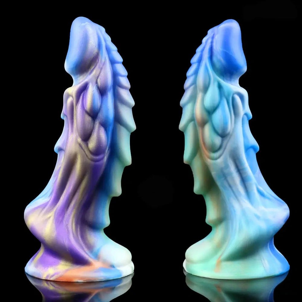 Textured dragon-scale silicone fantasy dildo, photo 4