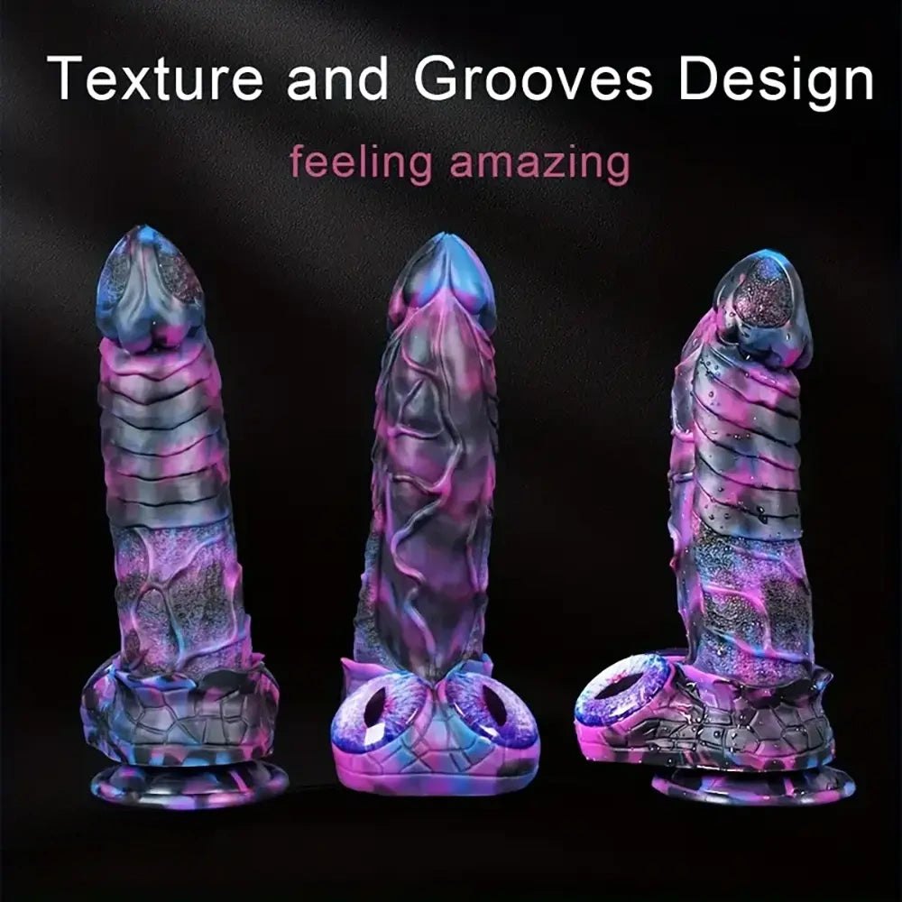 Dragon scale silicone fantasy dildo, photo 5