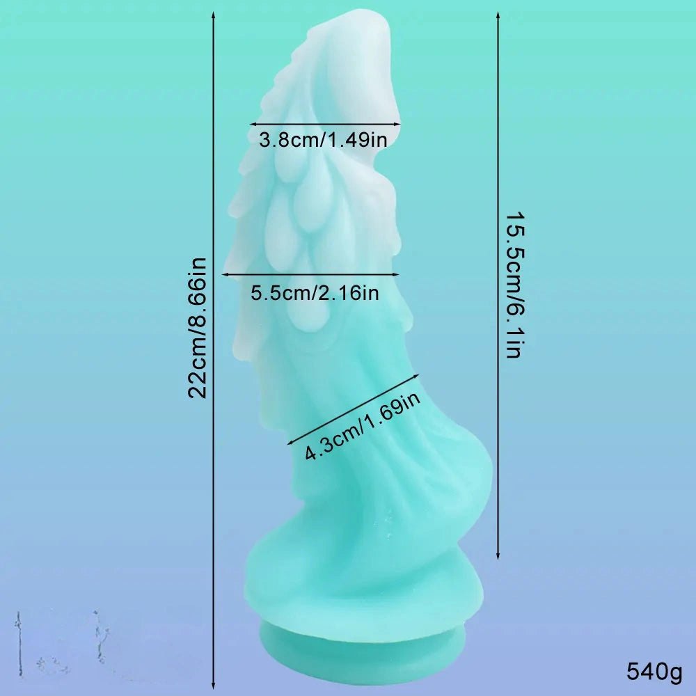 Dragon scale silicone fantasy dildo, photo 12