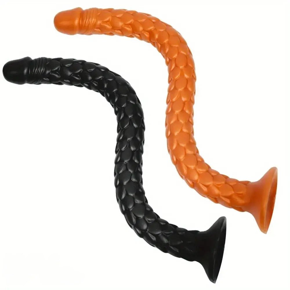Dragon scale textured silicone fantasy dildo, photo 1