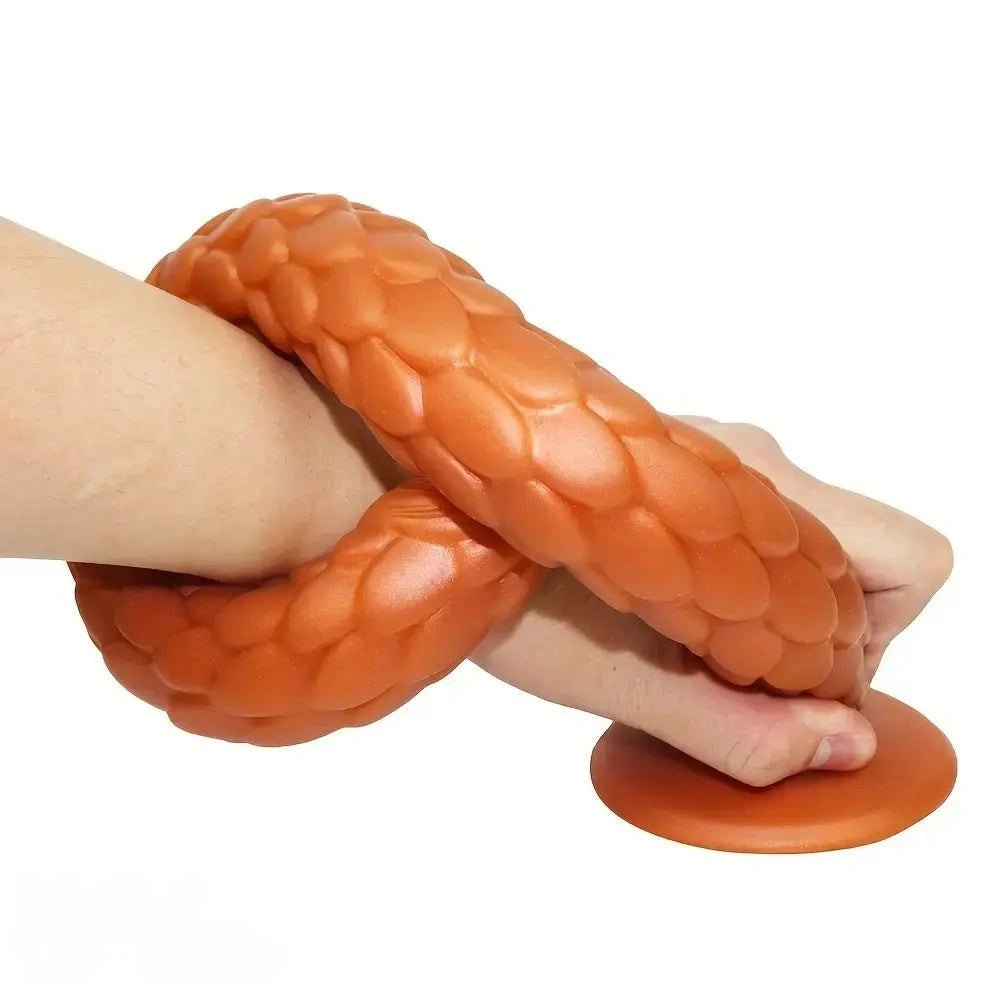 Dragon scale textured silicone fantasy dildo, photo 6