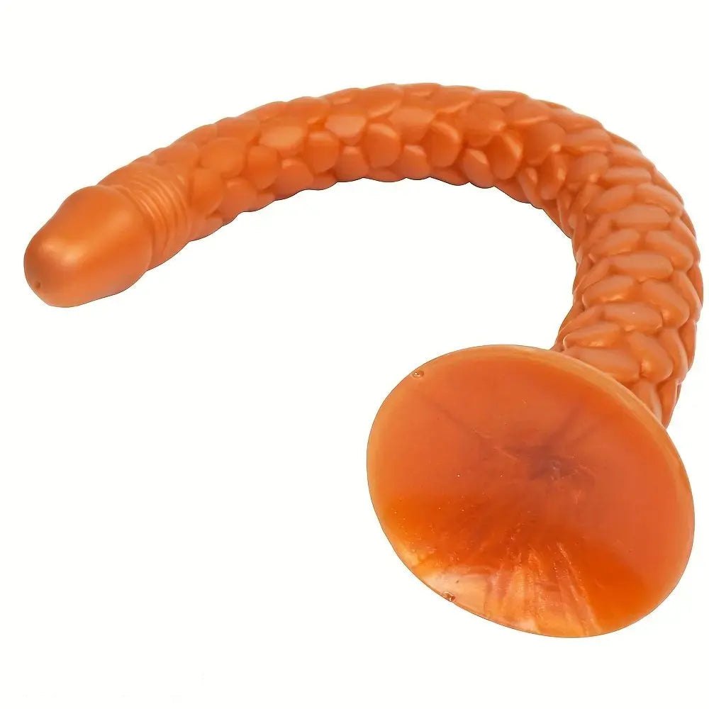 Dragon scale textured silicone fantasy dildo, photo 7