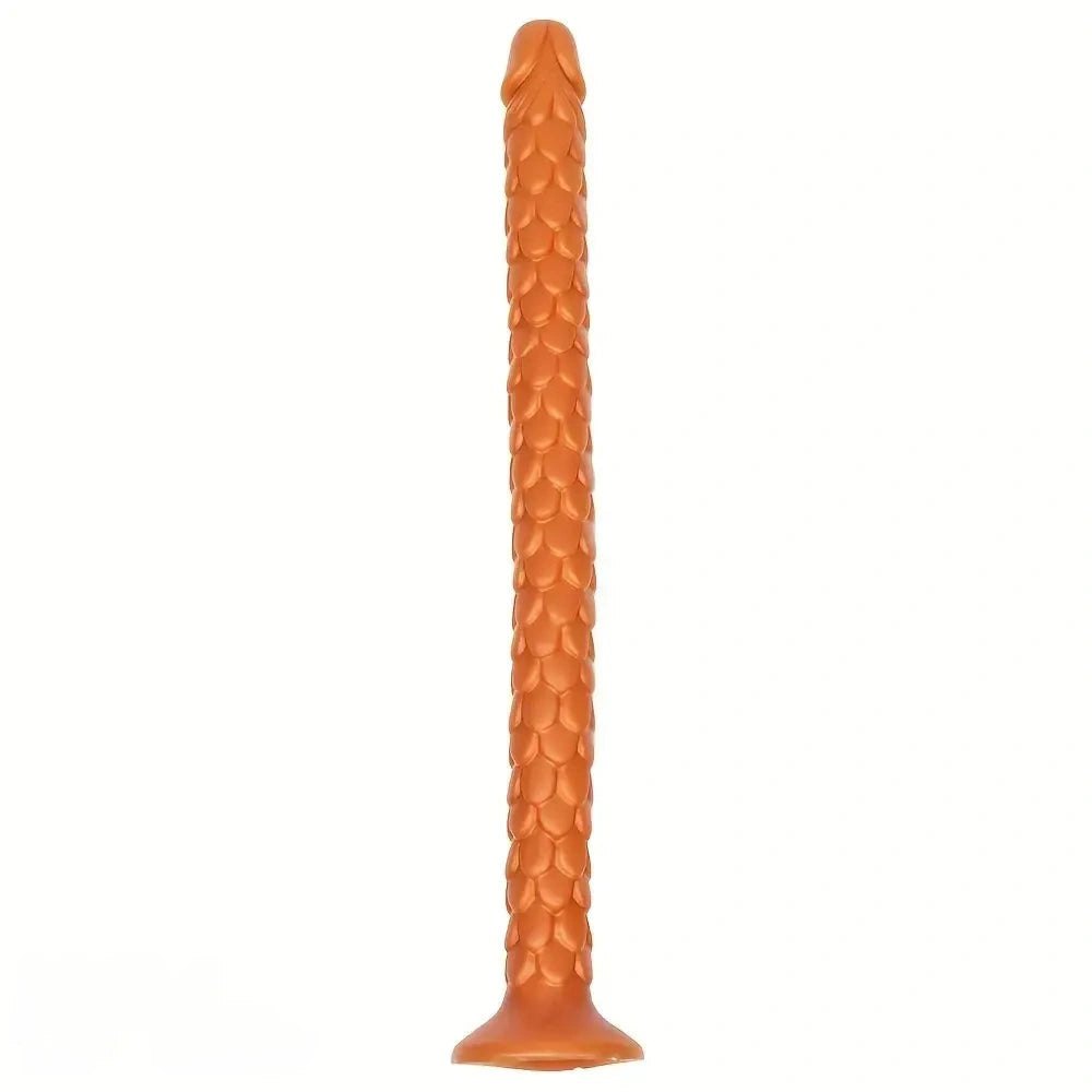 Dragon scale textured silicone fantasy dildo, photo 8