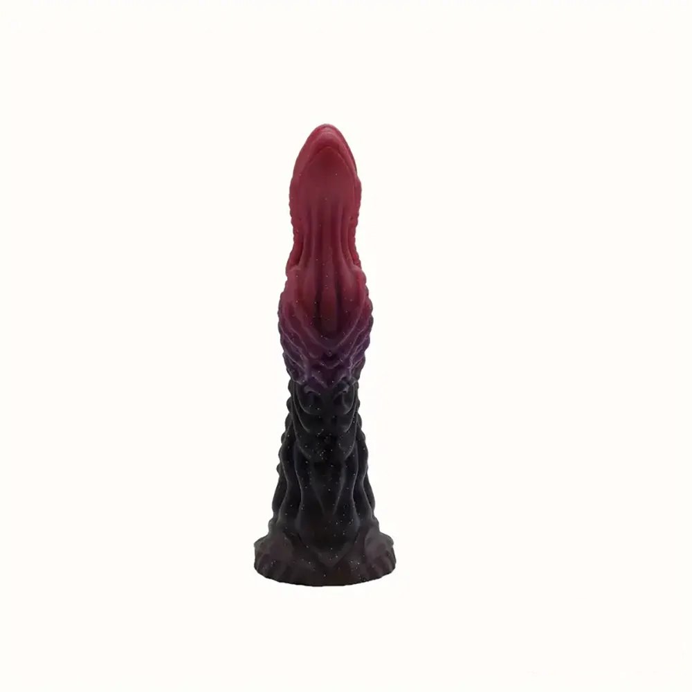 Multicolor dragon scale silicone fantasy dildo, photo 8
