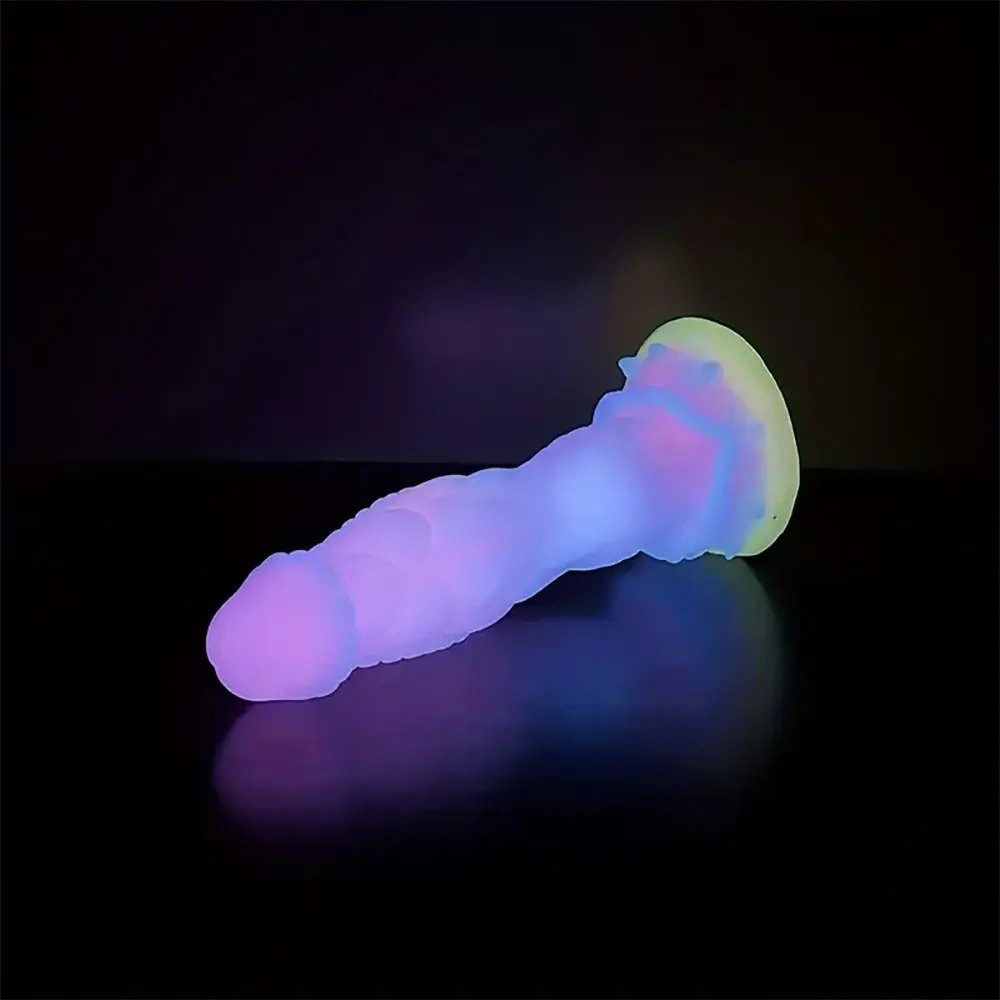 Mixed pink and purple dragon scale silicone dildo, photo 6