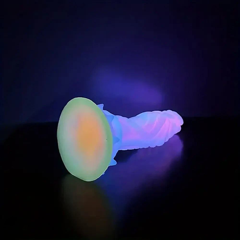 Mixed pink and purple dragon scale silicone dildo, photo 8