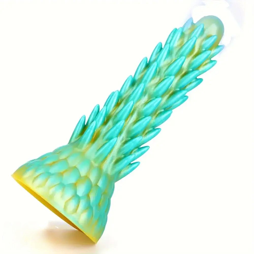 Green dragon scale fantasy dildo, photo 1
