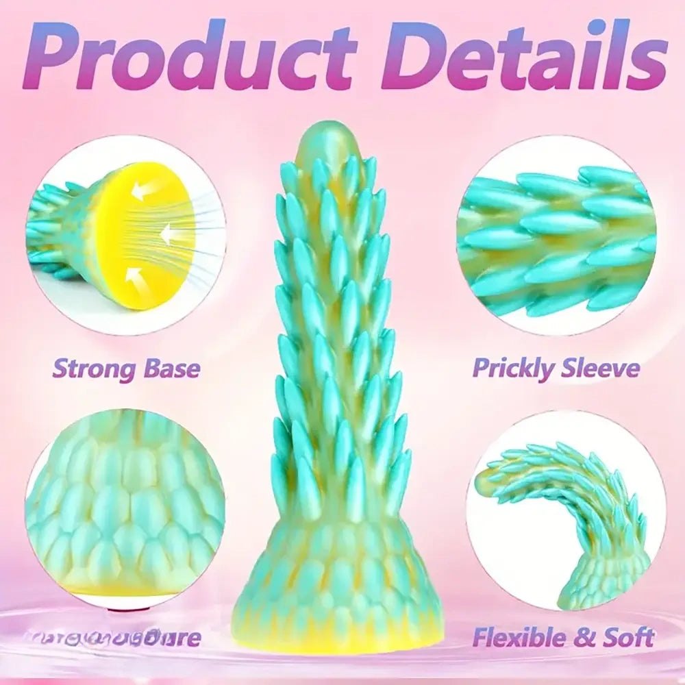 Green dragon scale fantasy dildo, photo 5